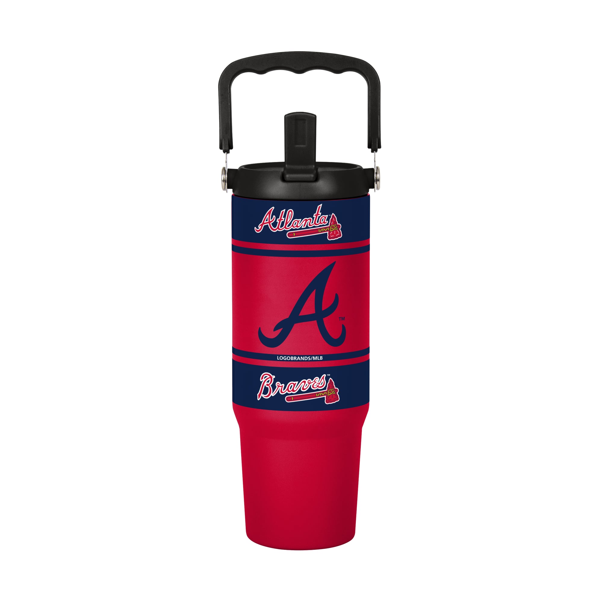 Logo Brands Atlanta Braves 30oz. Colorblock 2.0 Top Handle Tumbler