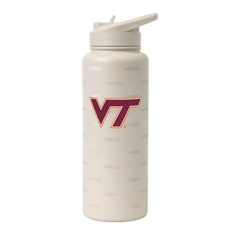 Logo Brands Virginia Tech Hokies 34oz. Sand Ghost Quencher Bottle
