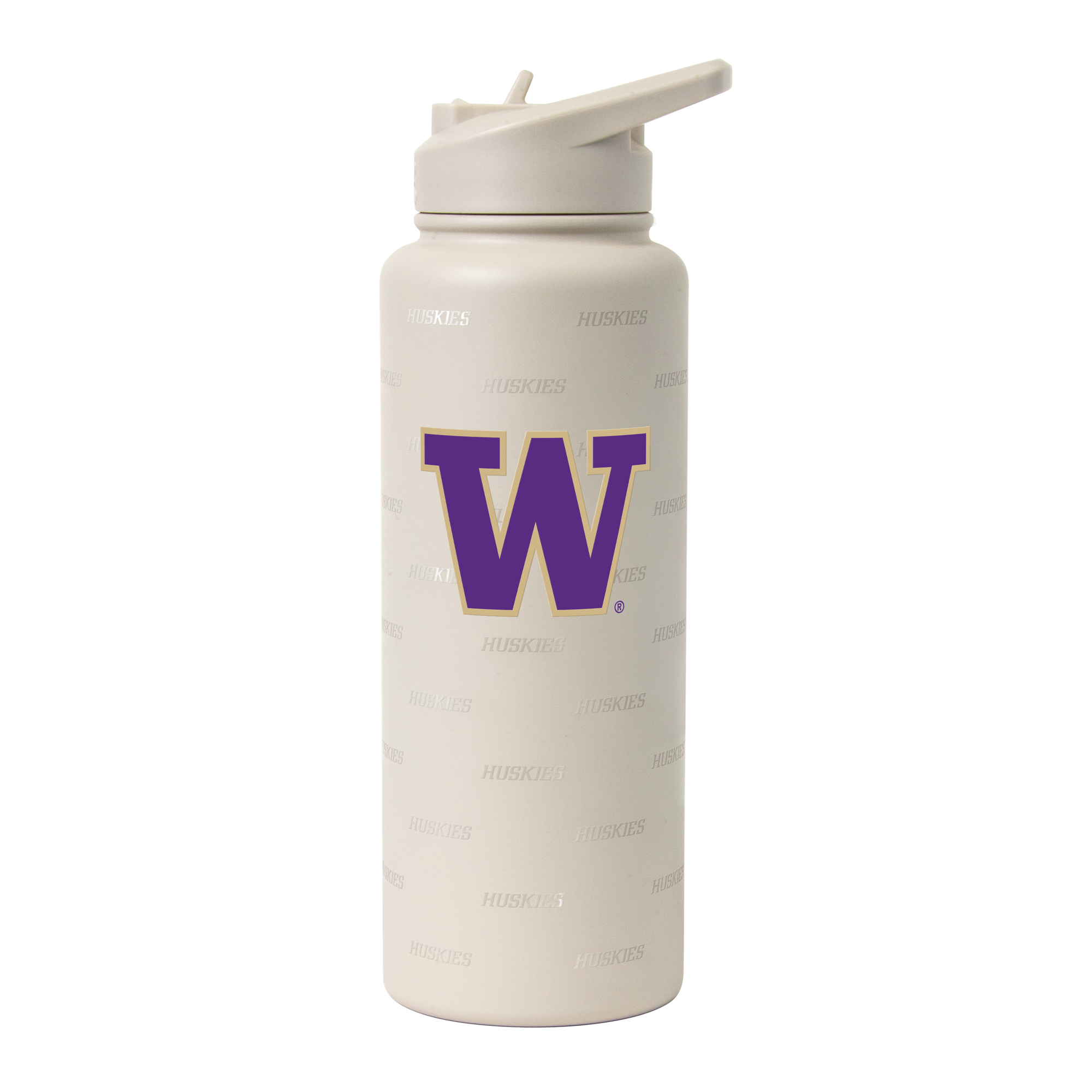 Logo Brands Washington Huskies 34oz. Sand Ghost Quencher Bottle