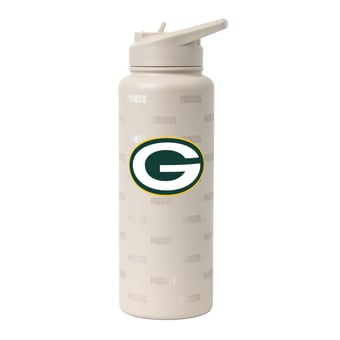 Logo Brands Green Bay Packers 34oz. Sand Ghost Quencher Bottle