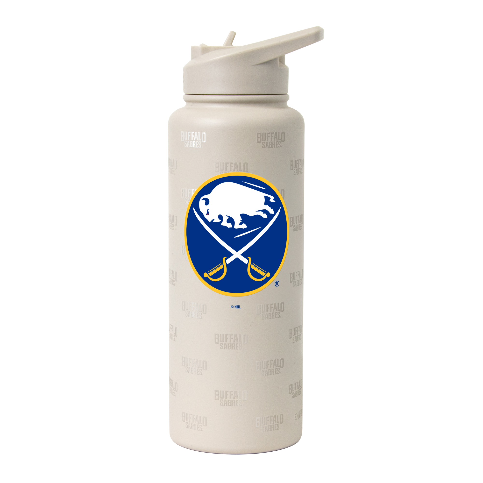 Logo Brands Buffalo Sabres 34oz. Sand Ghost Quencher Bottle