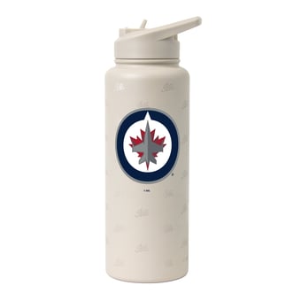 Logo Brands Winnipeg Jets 34oz. Sand Ghost Quencher Bottle