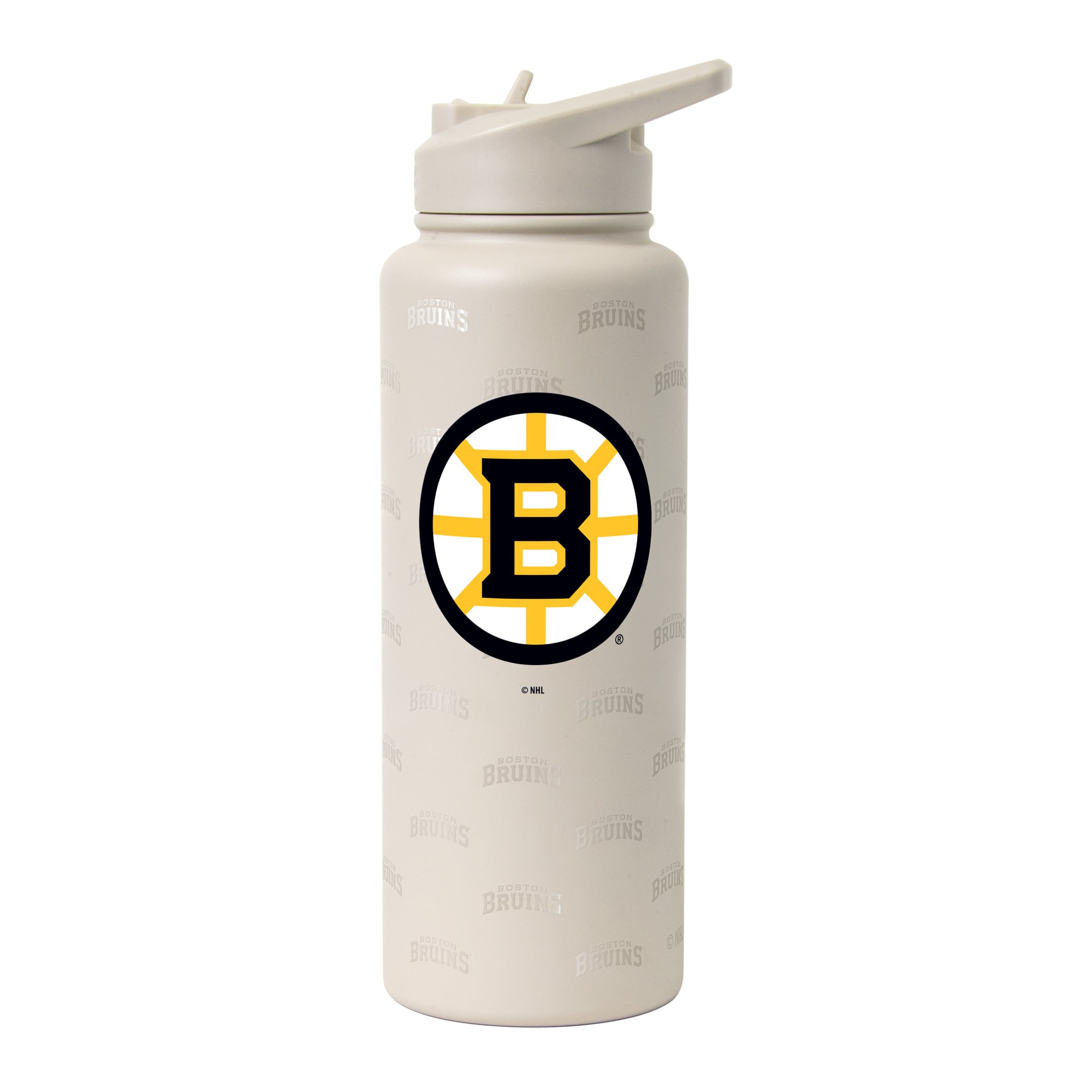 Logo Brands Boston Bruins 34oz. Sand Ghost Quencher Bottle