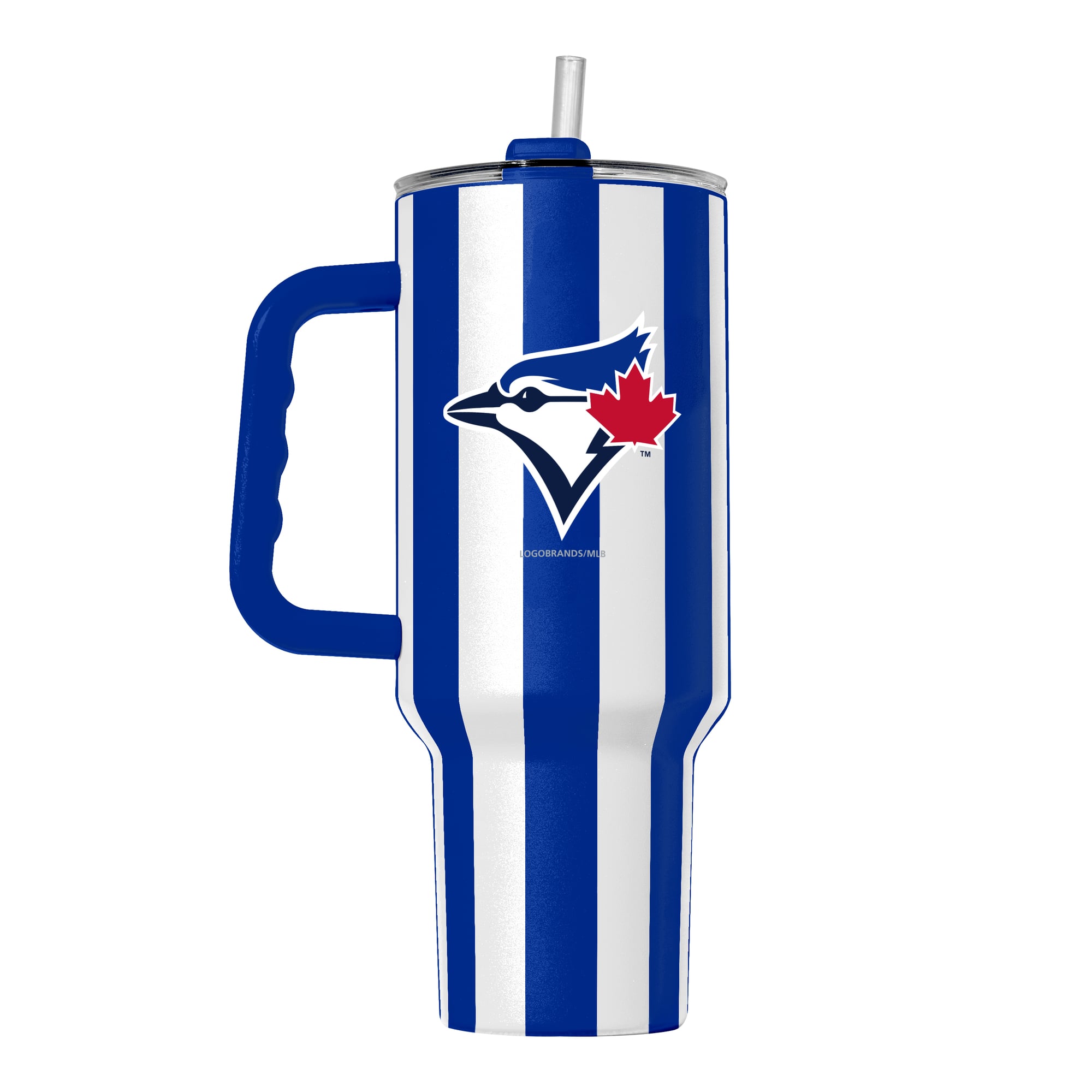 Logo Brands Toronto Blue Jays 40oz Vertical Stripe Powder Coat Tumbler