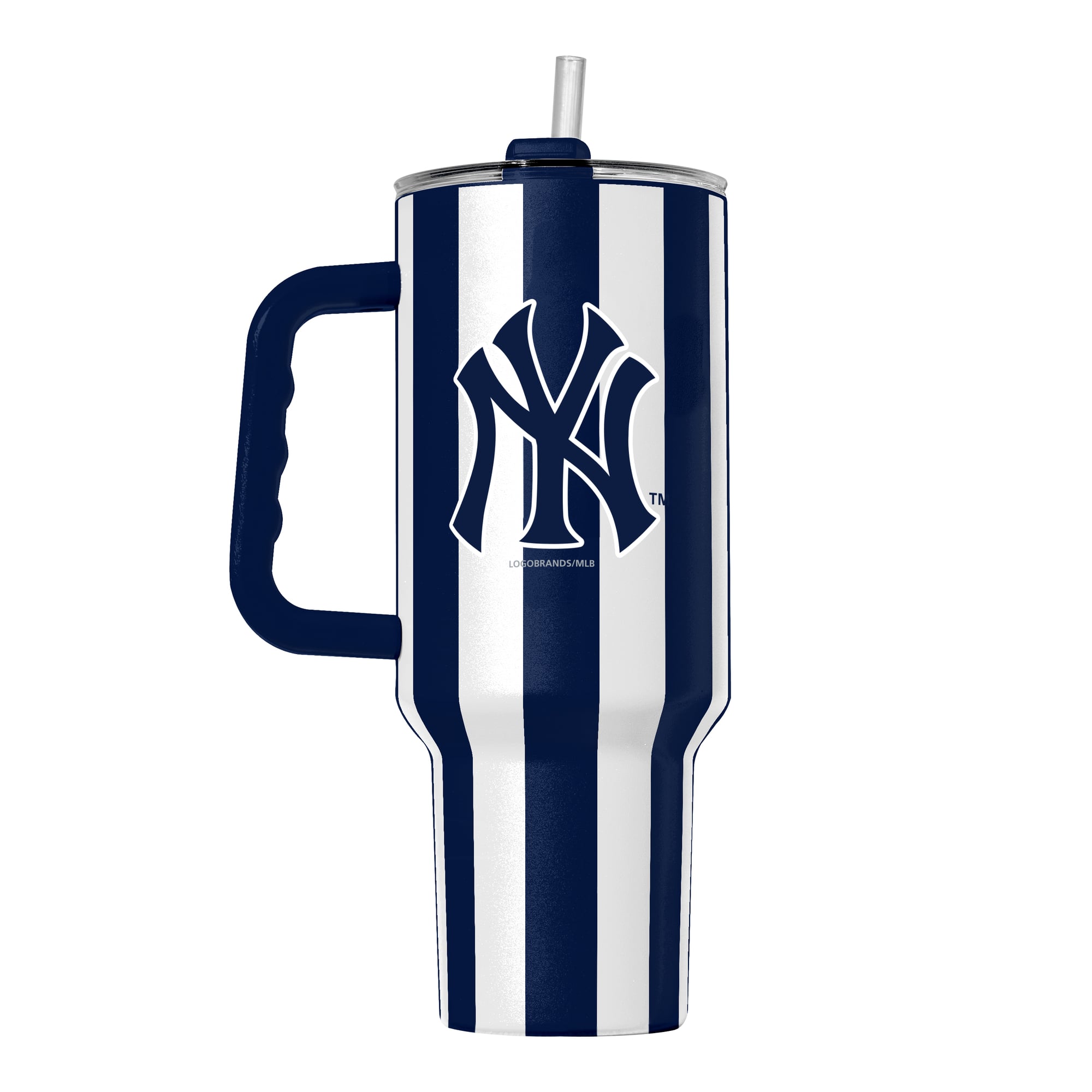 Logo Brands New York Yankees 40oz Vertical Stripe Powder Coat Tumbler