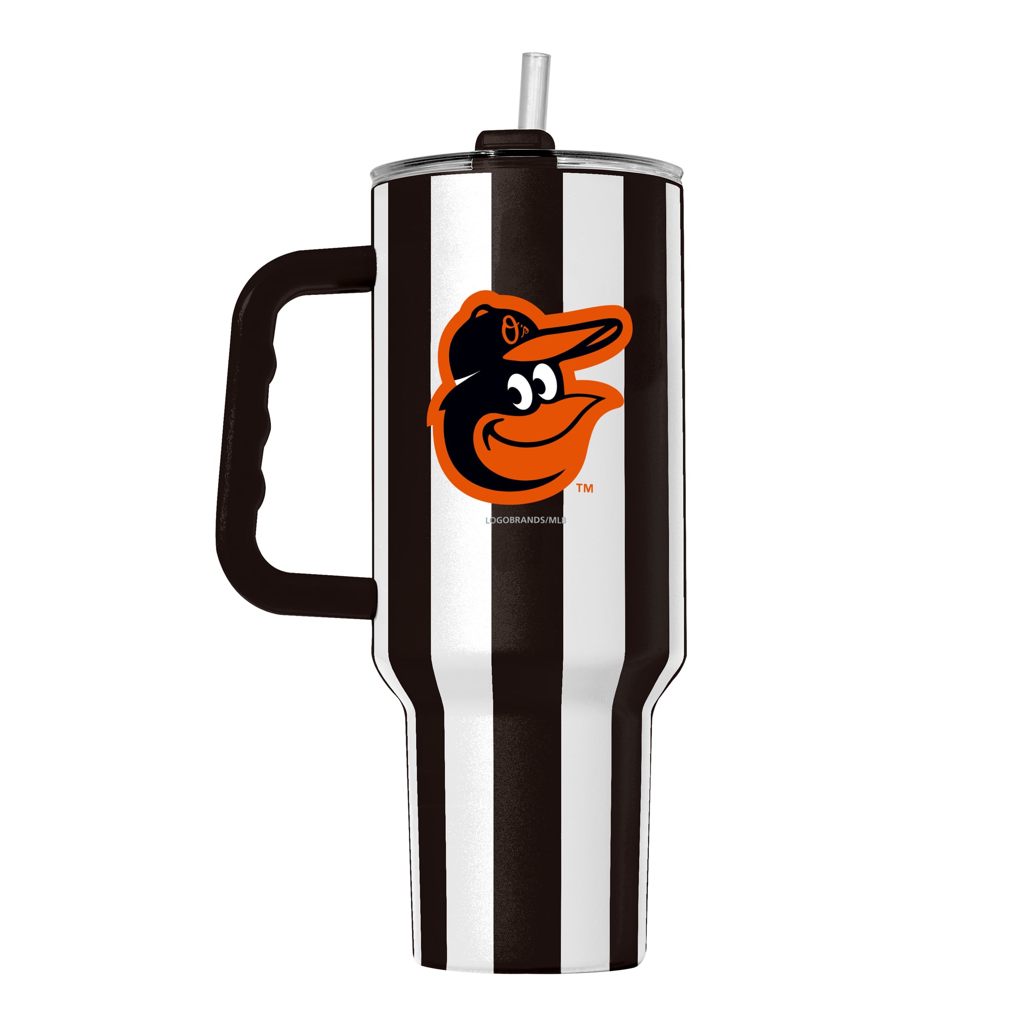 Logo Brands Baltimore Orioles 40oz Vertical Stripe Powder Coat Tumbler