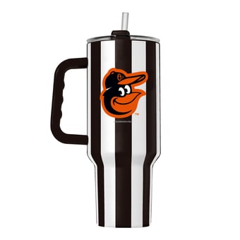 Logo Brands Baltimore Orioles 40oz Vertical Stripe Powder Coat Tumbler