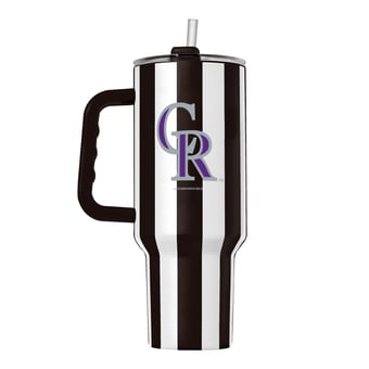 Logo Brands Colorado Rockies 40oz Vertical Stripe Powder Coat Tumbler