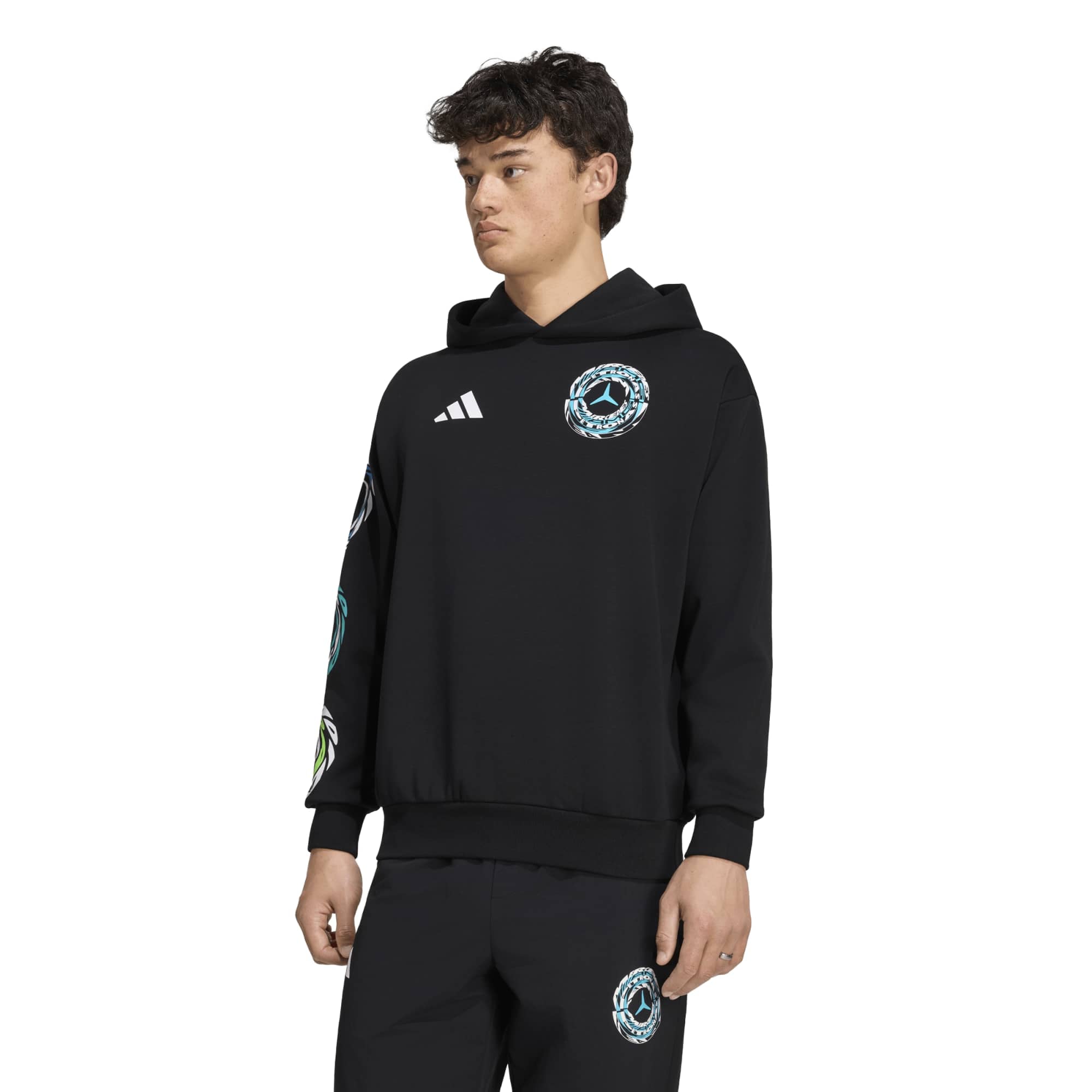 Mercedes AMG Petronas adidas F1 Lights On Hoodie - Schwarz