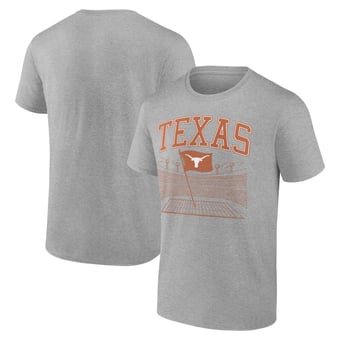Men's  Heather Gray Texas Longhorns Flag Plant T-Shirt