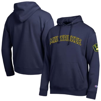 Men's Champion  Navy Milwaukee Brewers All Star Wordmark Hoodie