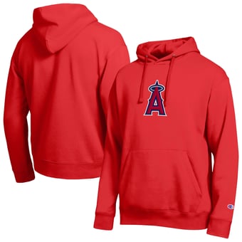 Men's Champion  Red Los Angeles Angels All Star Embroidered Logo Hoodie