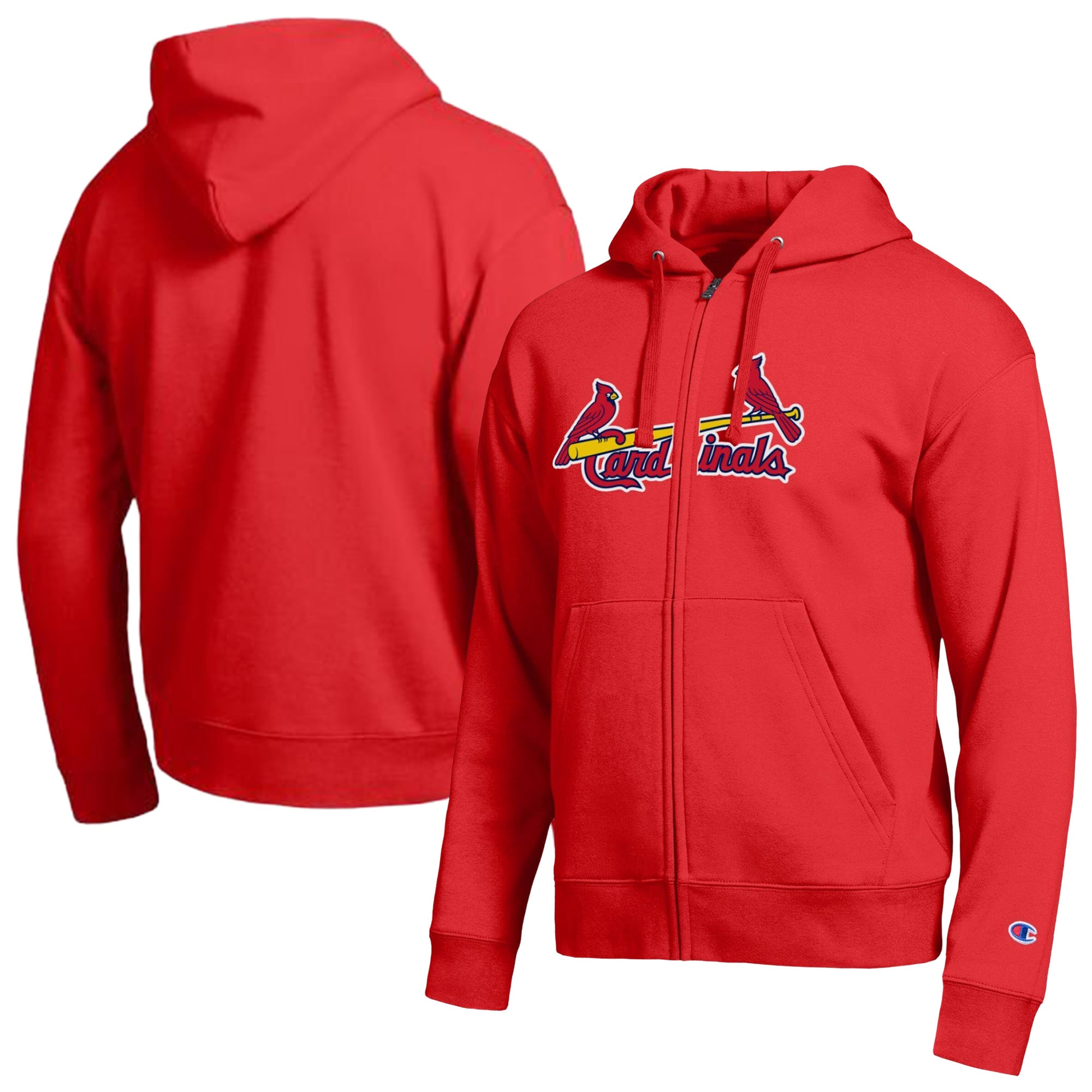 Men's Champion St. Louis Cardinals Red All-Star Wordmark Full-Zip Hoodie