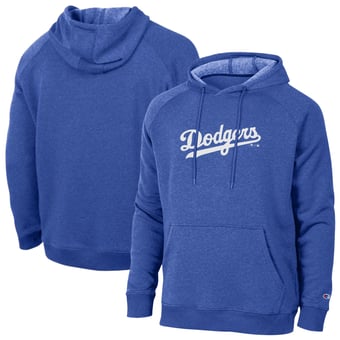 Men's Champion  Royal Los Angeles Dodgers Triumph Tri-Blend Raglan Hoodie