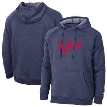 Men's Champion  Navy Minnesota Twins Triumph Tri-Blend Raglan Hoodie
