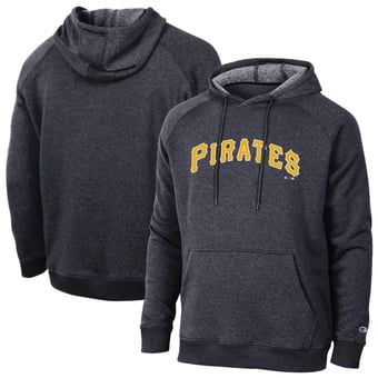 Men's Champion  Black Pittsburgh Pirates Triumph Tri-Blend Raglan Hoodie