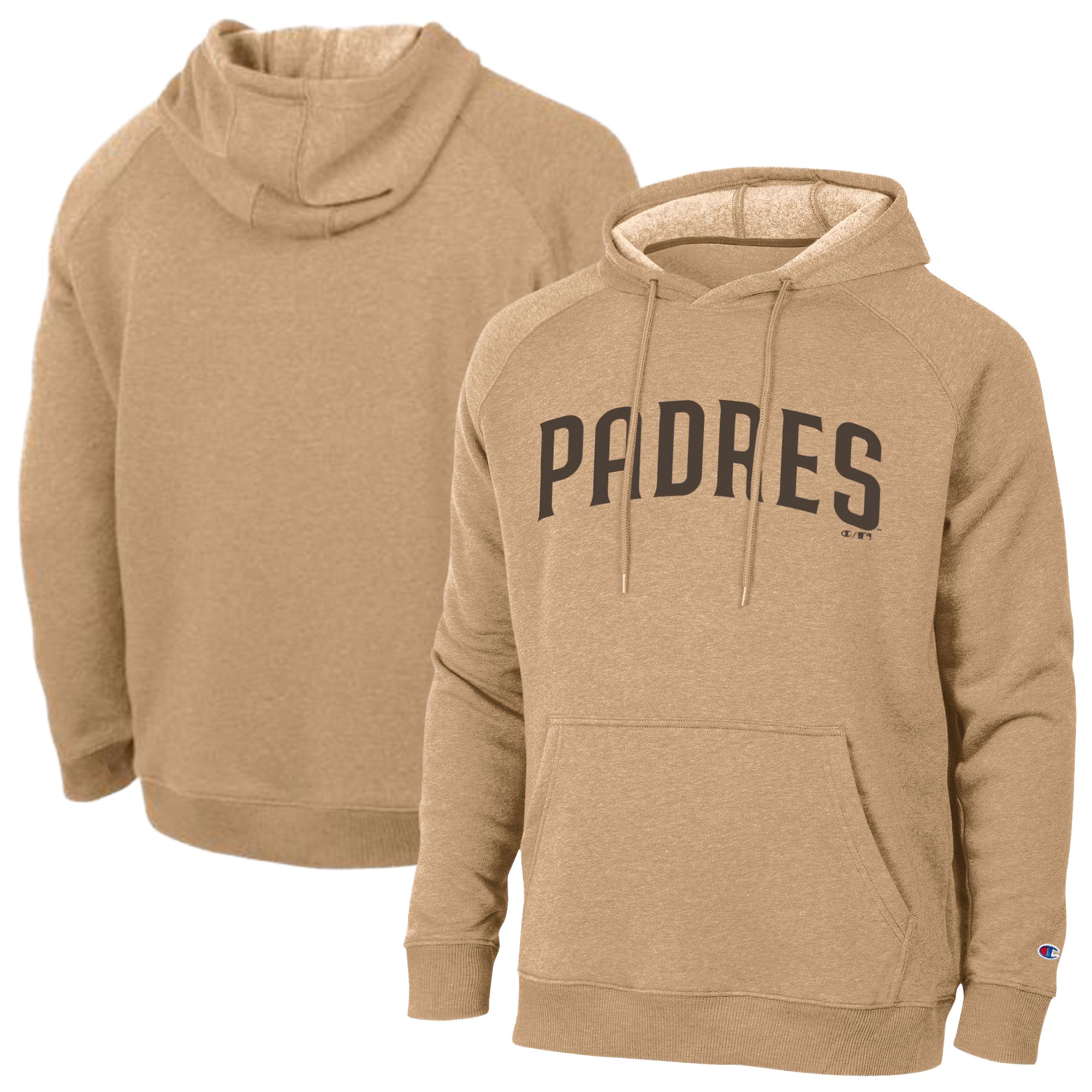 Men's Champion Brown San Diego Padres Triumph Tri-Blend Raglan Hoodie