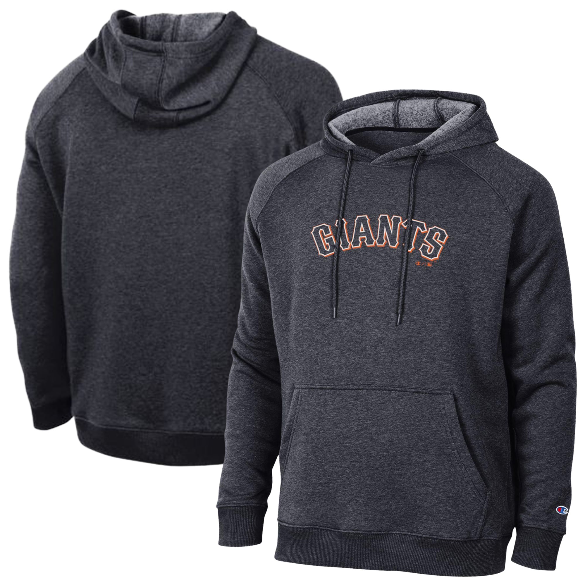 Men's Champion  Black San Francisco Giants Triumph Tri-Blend Raglan Hoodie