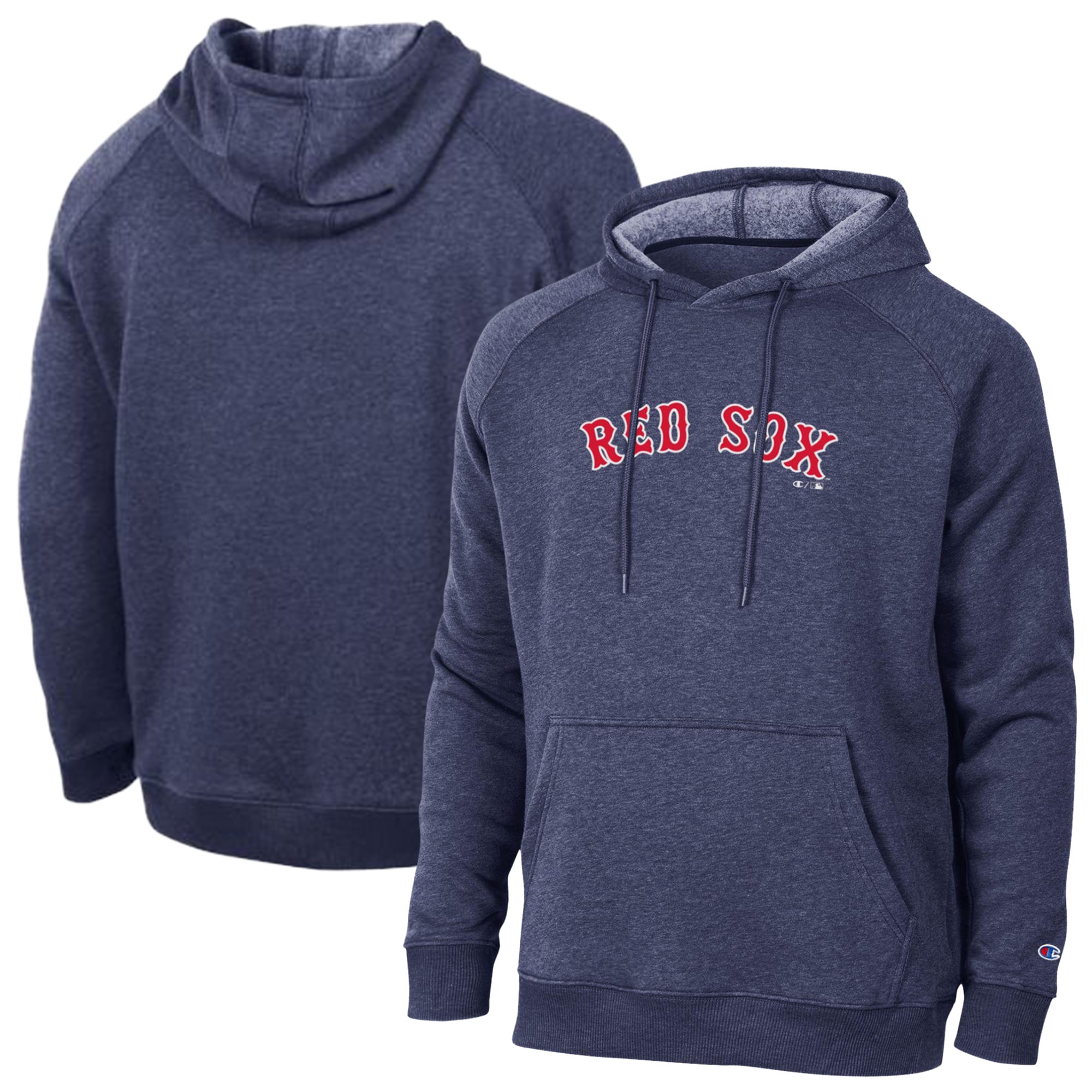 Men's Champion Navy Boston Red Sox Triumph Tri-Blend Raglan Hoodie