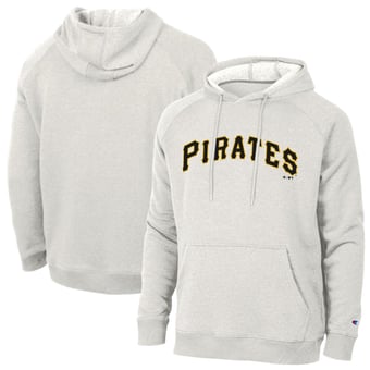 Men's Champion Heathered Core Ultra Light Grey Pittsburgh Pirates Triumph Tri-Blend Raglan Hoodie