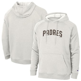 Men's Champion Heathered Core Ultra Light Grey San Diego Padres Triumph Tri-Blend Raglan Hoodie