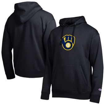 Men's Champion Black Milwaukee Brewers All Star Embroidered Logo Hoodie