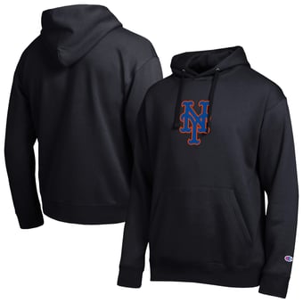 Men's Champion Black New York Mets All Star Embroidered Logo Hoodie