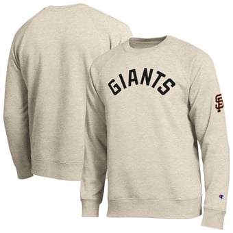 Men's Champion  Oatmeal San Francisco Giants All-Star Soft Felt Raglan Sweatshirt