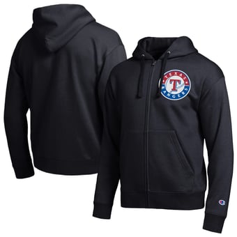 Men's Champion  Black Texas Rangers All-Star Full-Zip Hoodie