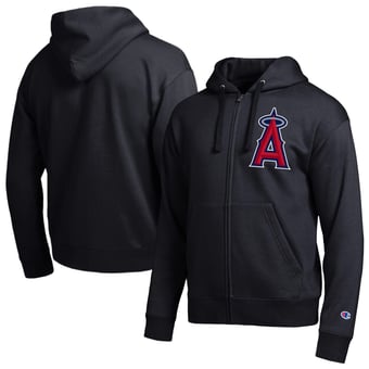 Men's Champion  Black Los Angeles Angels All-Star Full-Zip Hoodie