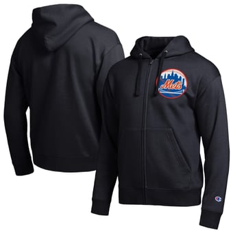 Men's Champion  Black New York Mets All-Star Full-Zip Hoodie
