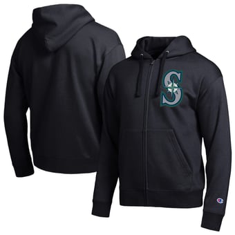 Men's Champion  Black Seattle Mariners All-Star Full-Zip Hoodie