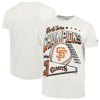 Men's Champion Cream San Francisco Giants Winning Tradition Cooperstown Collection Tri-Blend T-Shirt