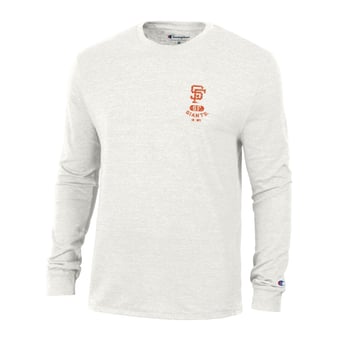Men's Champion White San Francisco Giants Cooperstown Winning Tradition Tri-Blend Long Sleeve T-Shirt