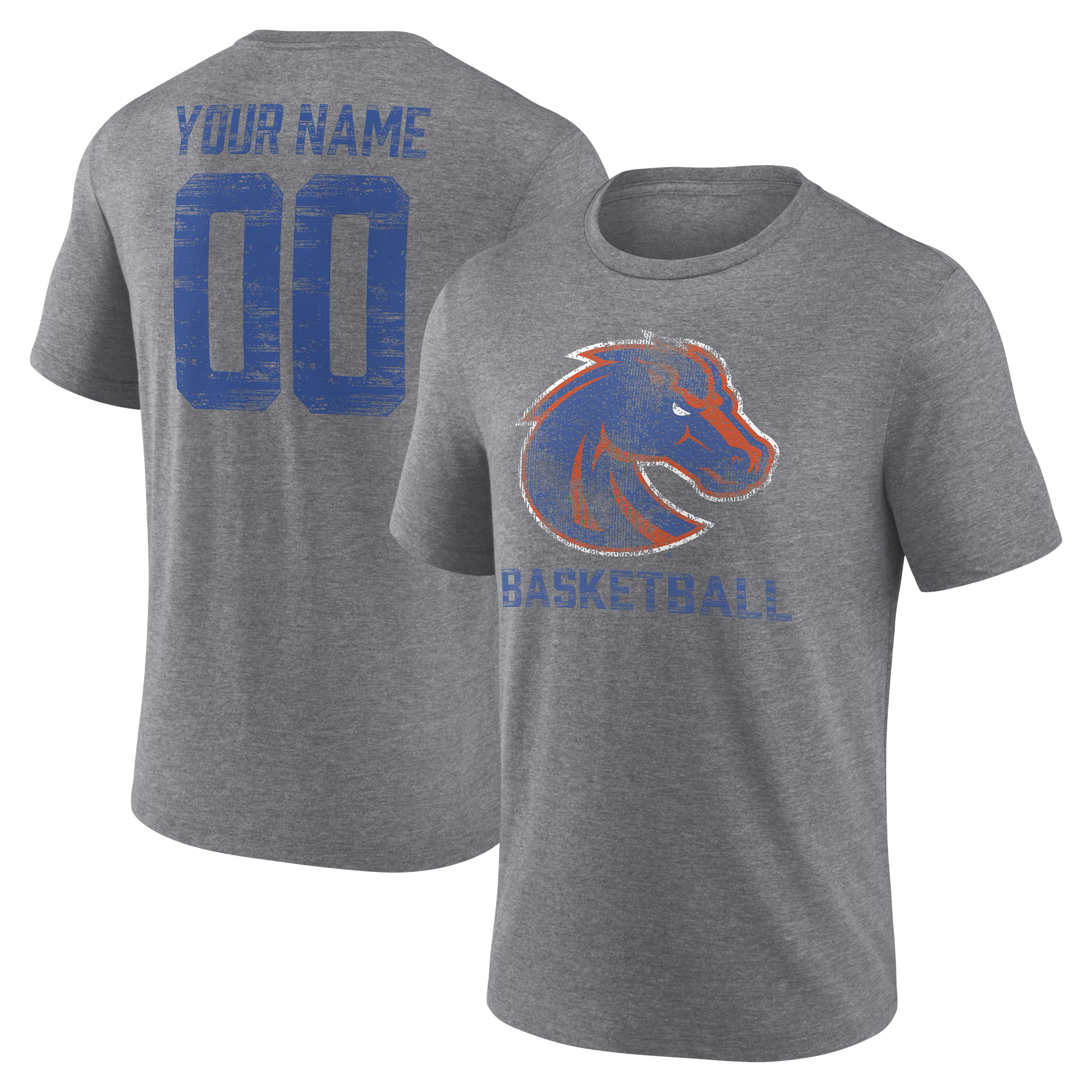 Men’s Gray Boise State Broncos Heritage Basketball Personalized Any Name & Number Tri-Blend T-Shirt Men’s Gray Boise State Broncos Heritage Basketball Personalized Any Name & Number Tri-Blend T-Shirt