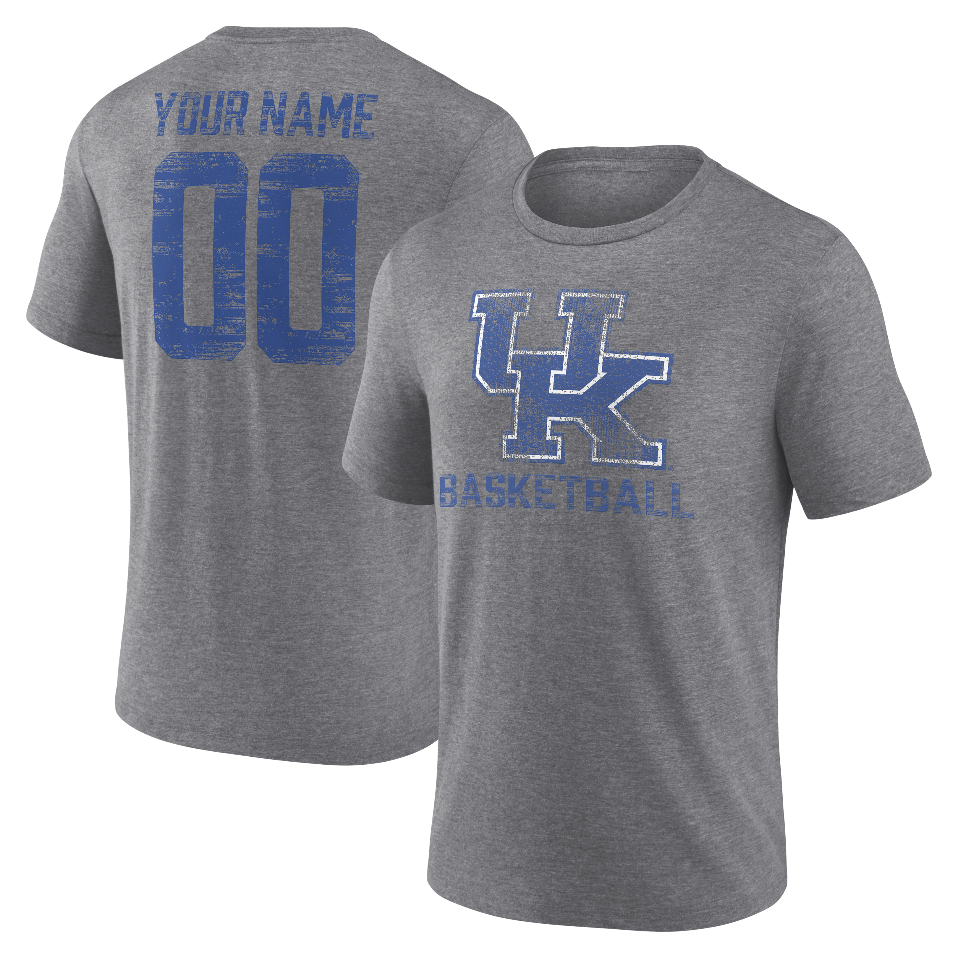 Men’s Gray Kentucky Wildcats Heritage Basketball Personalized Any Name & Number Tri-Blend T-Shirt Men’s Gray Kentucky Wildcats Heritage Basketball Personalized Any Name & Number Tri-Blend T-Shirt
