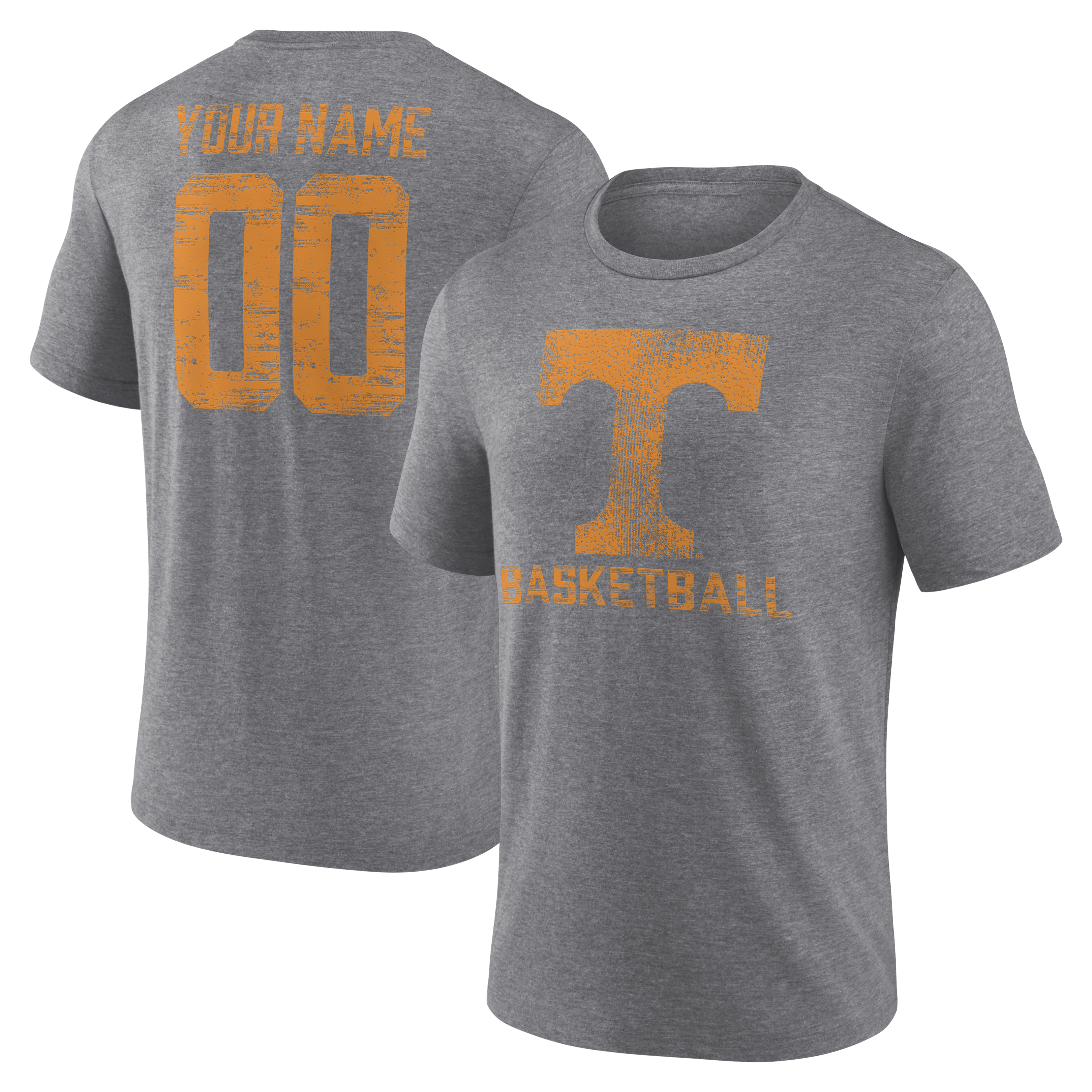 Men’s Gray Tennessee Volunteers Heritage Basketball Personalized Any Name & Number Tri-Blend T-Shirt Men’s Gray Tennessee Volunteers Heritage Basketball Personalized Any Name & Number Tri-Blend T-Shirt