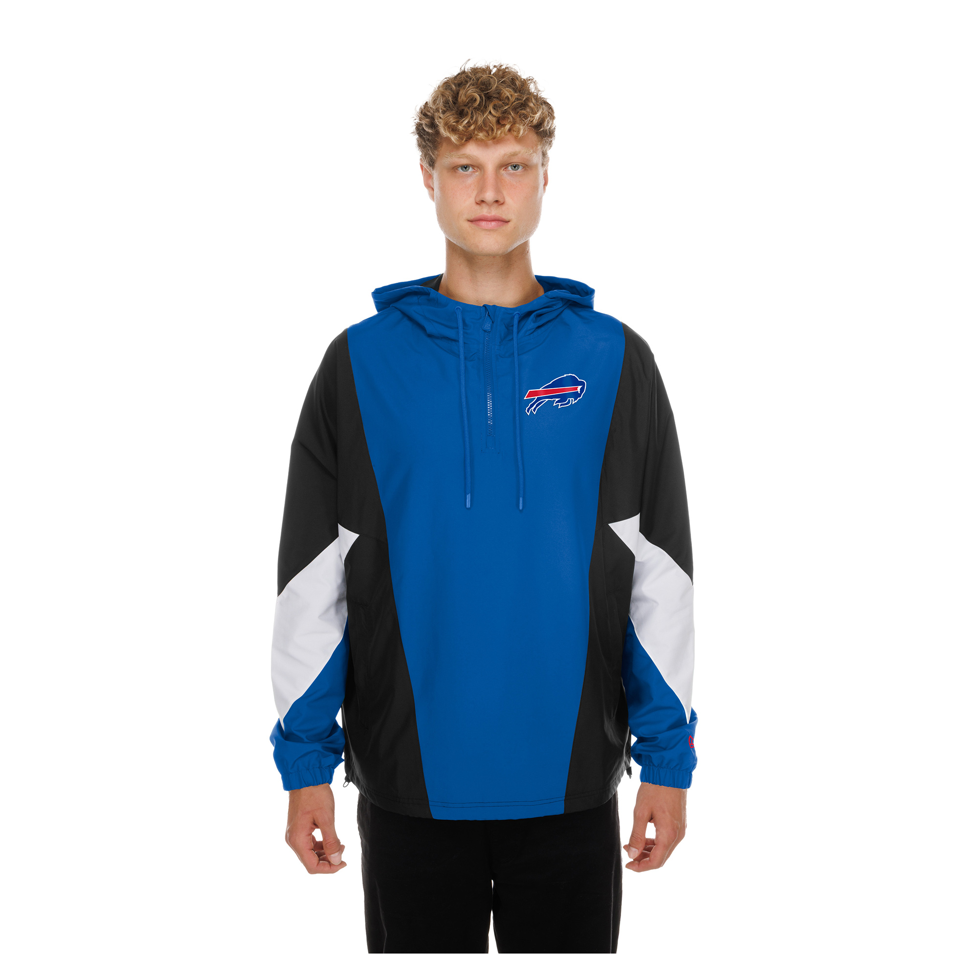 Men's New Era Royal Buffalo Bills Quarter-Zip Windbreaker Jacket