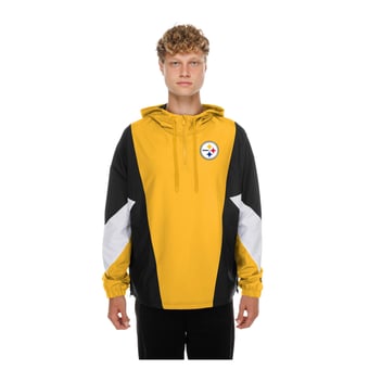 Men's New Era  Gold Pittsburgh Steelers Quarter-Zip Windbreaker Jacket