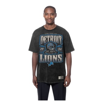 Men's New Era  Black Detroit Lions Mineral Wash T-Shirt