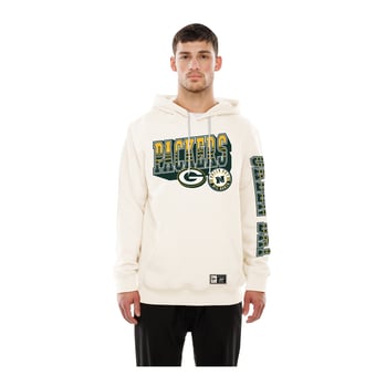 Men's New Era  Cream Green Bay Packers Dune Dust Hoodie