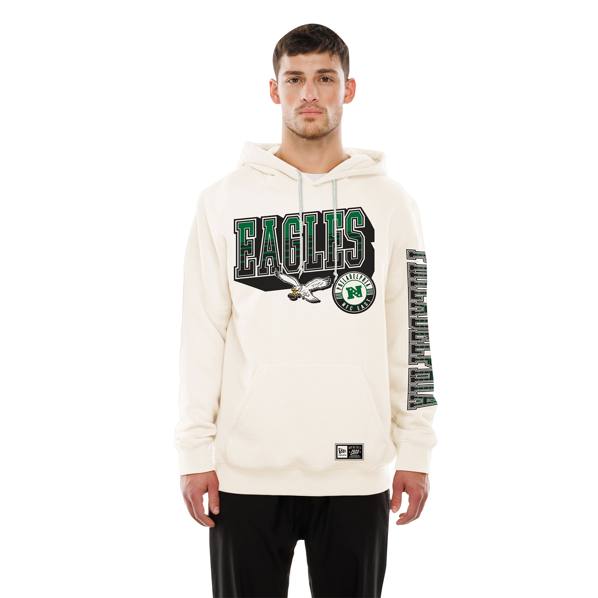 New Era Men's Cream Philadelphia Eagles Dune Dust Hoodie - Cream