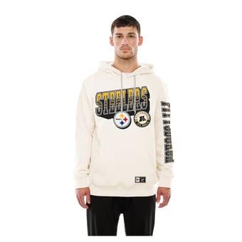 Men's New Era  Cream Pittsburgh Steelers Dune Dust Hoodie