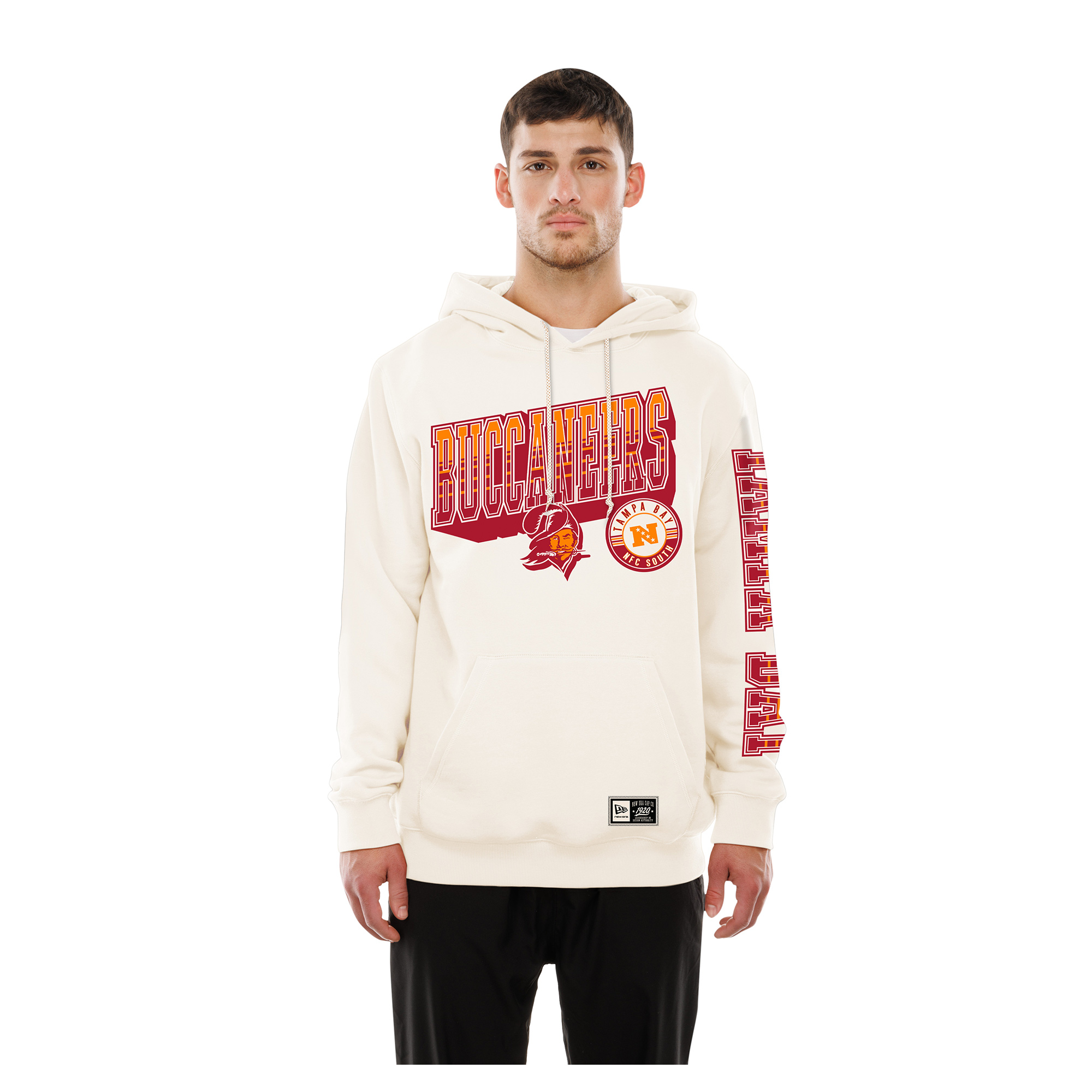 Men's New Era Cream Tampa Bay Buccaneers Dune Dust Hoodie