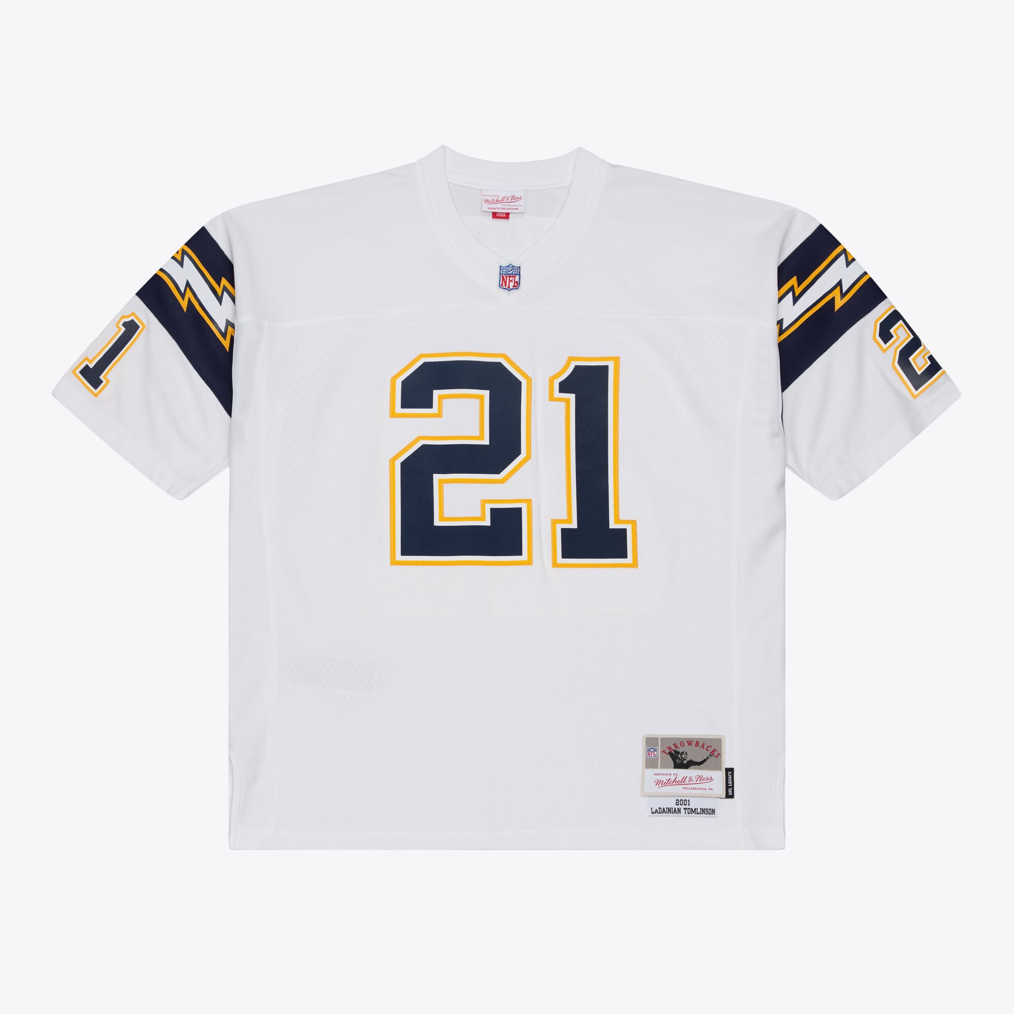 Men's Mitchell & Ness LaDainian Tomlinson White San Diego Chargers 2001 Legacy Replica Player Jersey