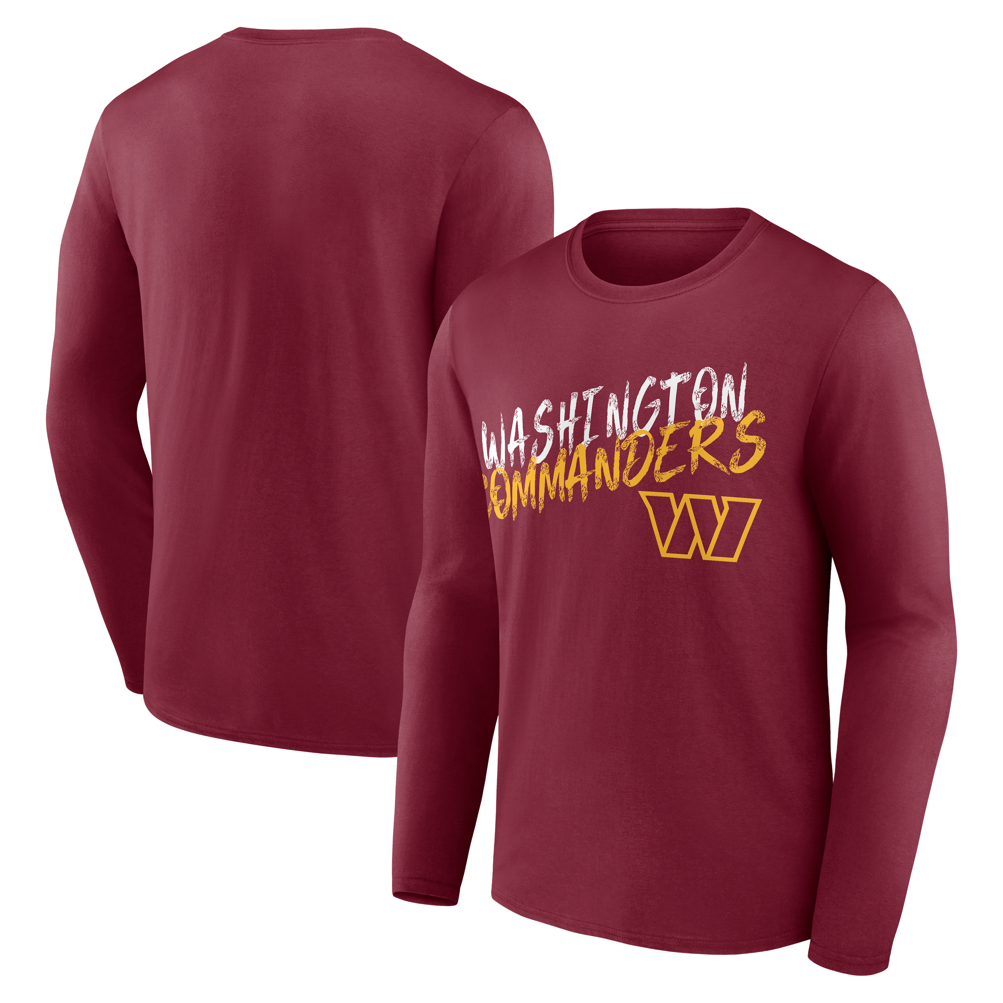 Men's Burgundy Washington Commanders Hustle Long Sleeve T-Shirt