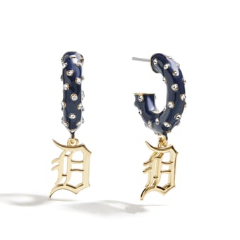 BaubleBar  Detroit Tigers Enamel Hoop Earrings