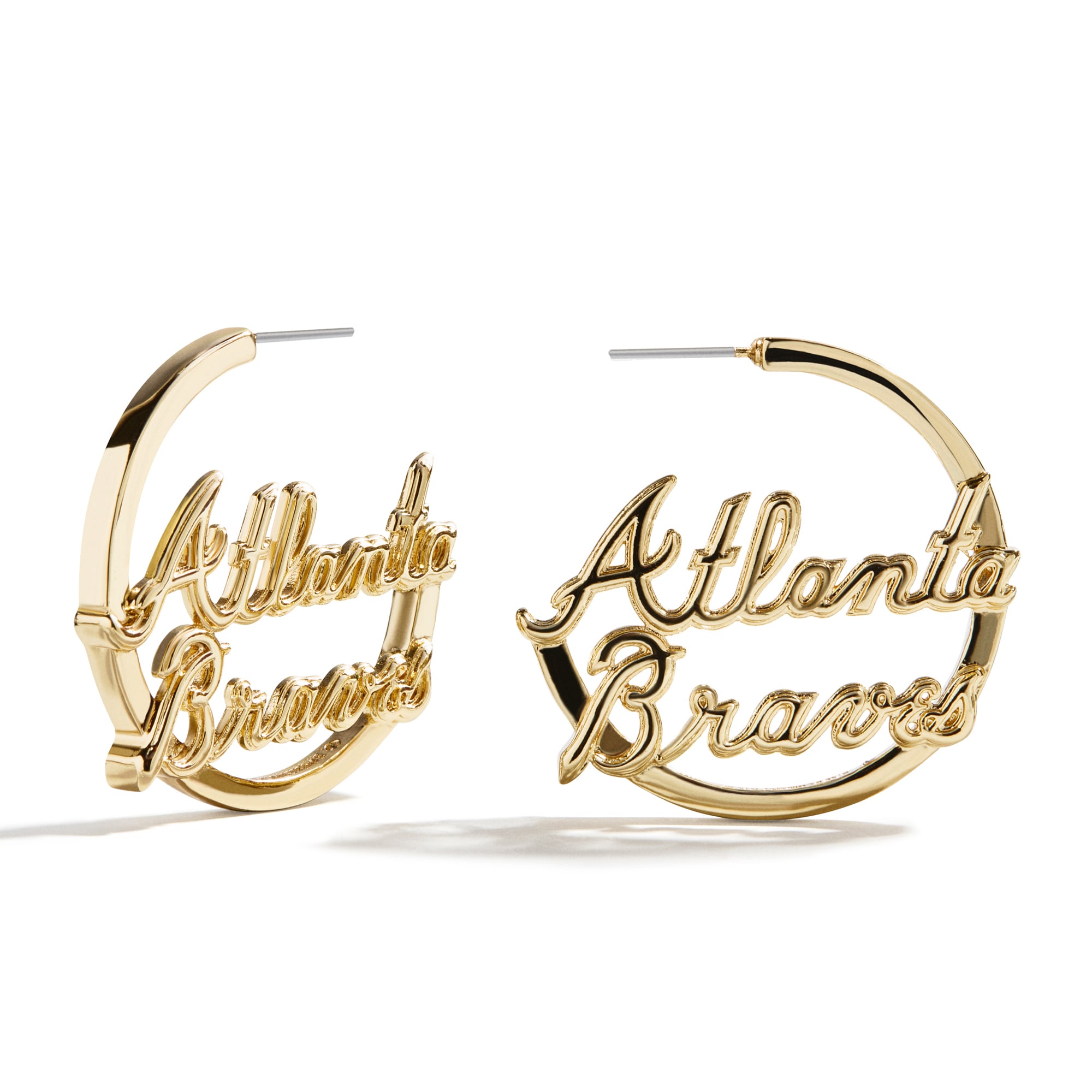 BaubleBar  Atlanta Braves Wordmark Hoop Earrings