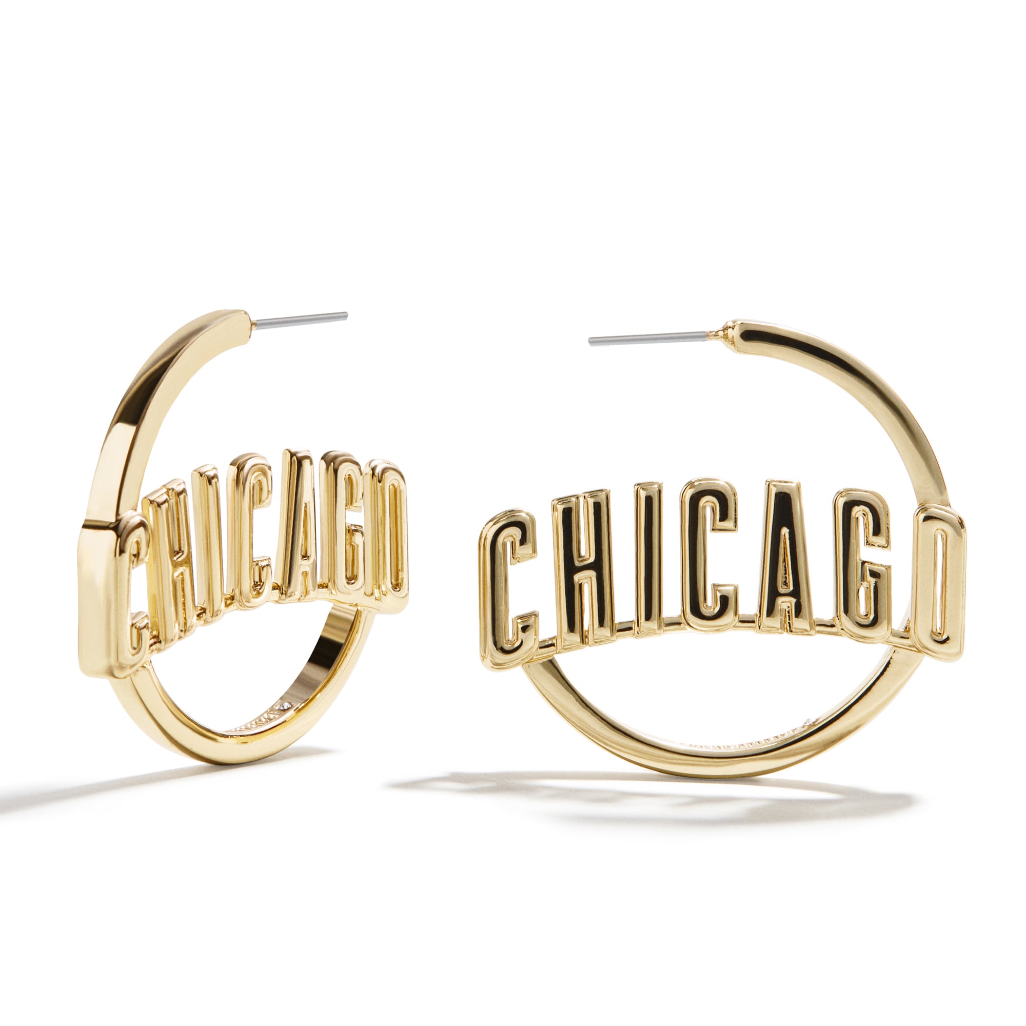 BaubleBar  Chicago Cubs Wordmark Hoop Earrings