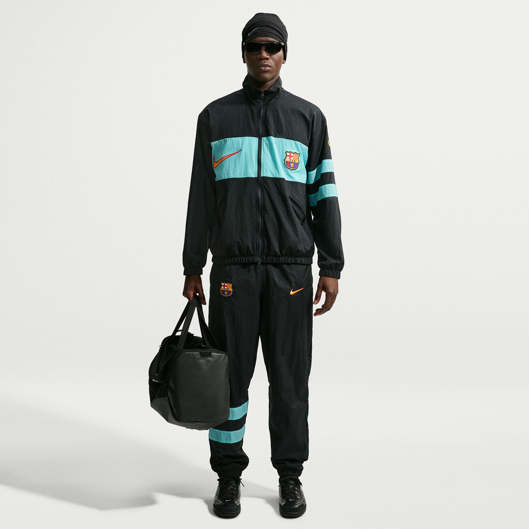 Men's Nike Black Barcelona Third I96 Full-Zip Track jacket